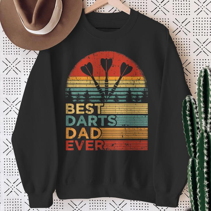 Best Darts Dad Ever Vintage Darts Father's Day Sweatshirt Gifts for Old Women