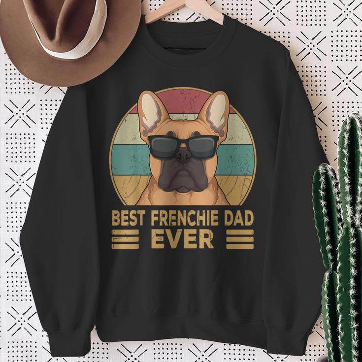 Best Frenchie Dad Ever French Bulldog Dad Sweatshirt Geschenke für alte Frauen