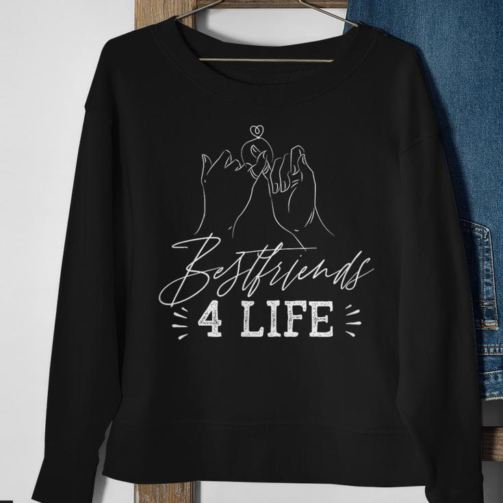 Best Friends 4 Life Saying Friendship Cute Friend Sweatshirt Gifts for Old Women