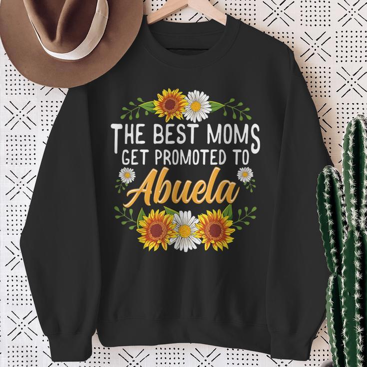 The Best Moms Get Promoted To Abuela New Abuela Sweatshirt Gifts for Old Women