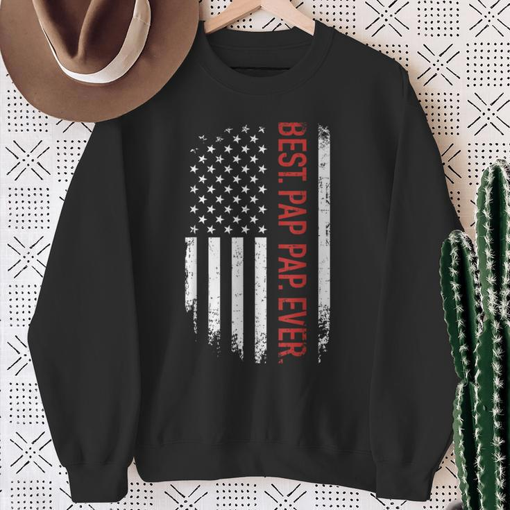 Best Pap Pap Ever With Us American Flag For Father's Day Sweatshirt Gifts for Old Women