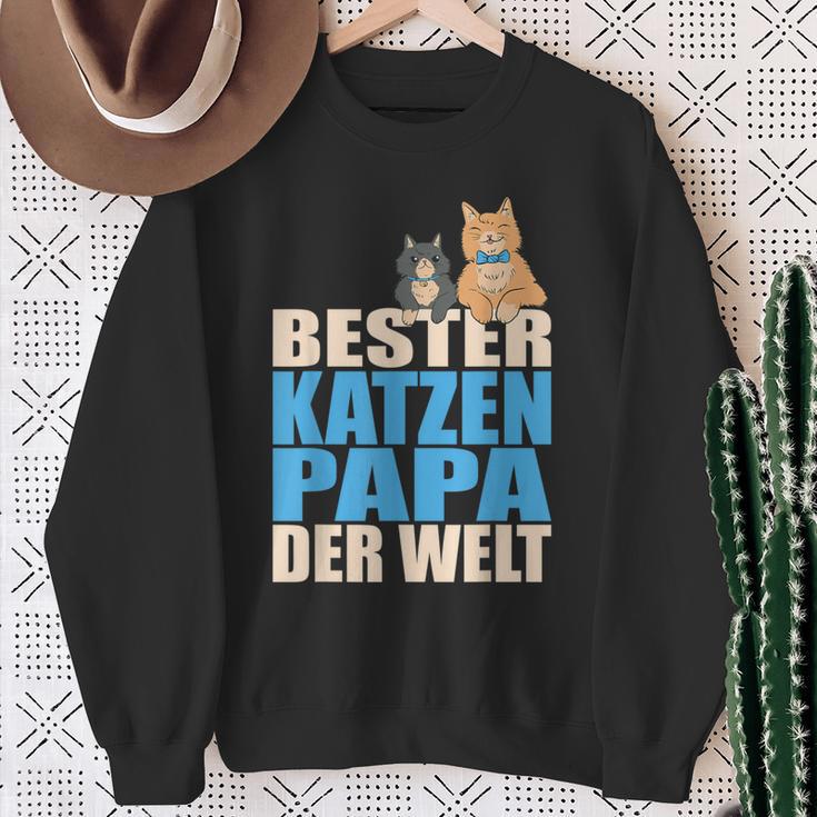 With Bester Katzenpapa Der Welt Sweatshirt Geschenke für alte Frauen