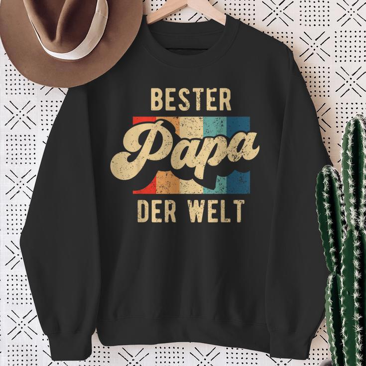 Bester Papa Der Welt Retrointage Saying Father's Day Sweatshirt Geschenke für alte Frauen