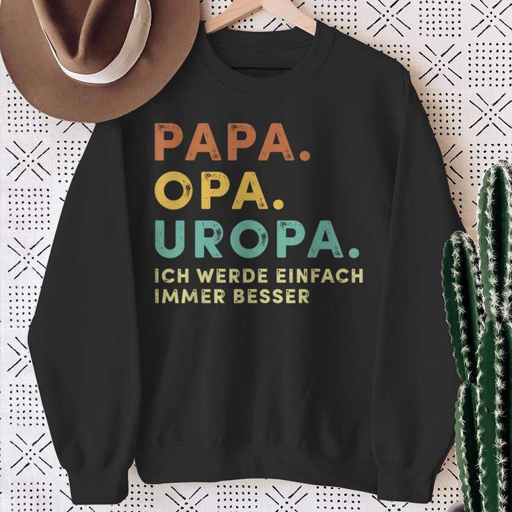 Bester Papa und Opa Retro Sweatshirt, Perfekt für Vatertag Geschenke für alte Frauen