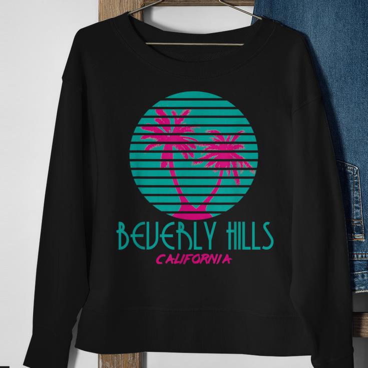 Beverly Hills CaliforniaVintage Palm Trees Souvenir Sweatshirt Gifts for Old Women