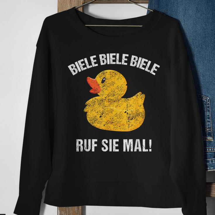 Biele Biele Biele Ruf Sie Mal Lüstige Ente Black Sweatshirt Geschenke für alte Frauen