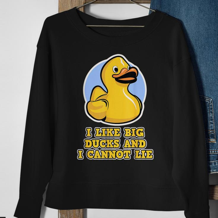 I Like Big Ducks And I Cannot Lie Rubber Duck Sweatshirt Gifts for Old Women