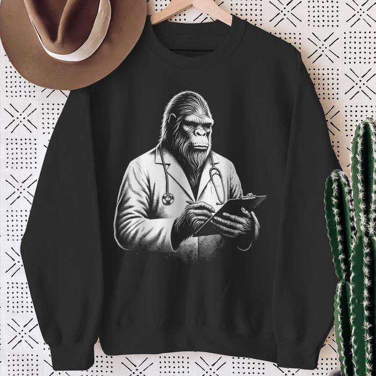 Bigfoot Doctor Sasquatch Vintage Dr Bigfoot Medical Sweatshirt Gifts for Old Women