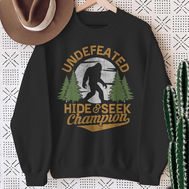 Bigfoot Hide And Seek Champion Sasquatch Stuff Men Sweatshirt Gifts for Old Women