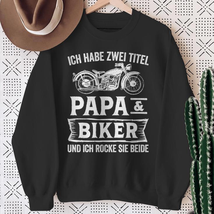 Biker Papa Motorradfahrer Motorrad Sweatshirt Geschenke für alte Frauen