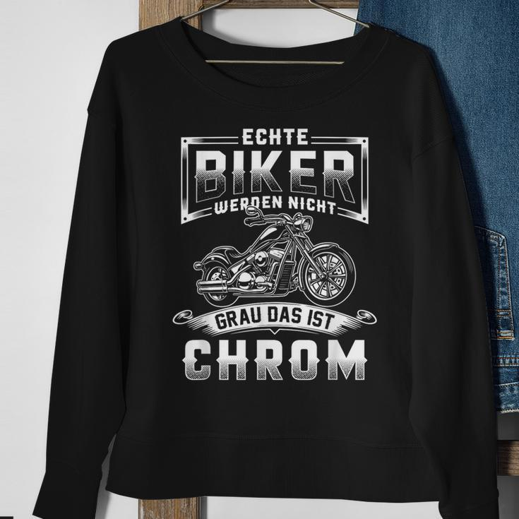 Biker Werden Nicht Grau Das Ist Chrome German Language Sweatshirt Geschenke für alte Frauen