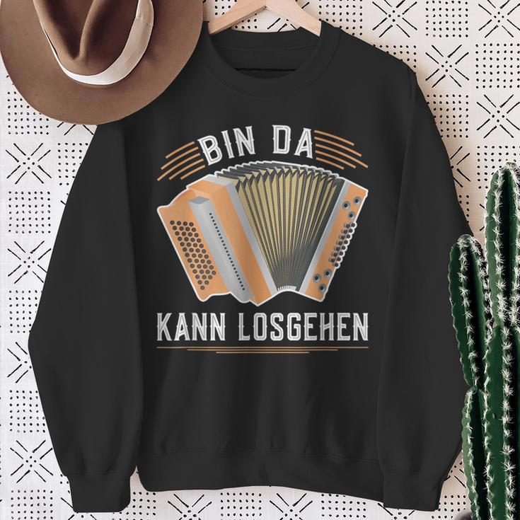 Bin Da Kann Losgehen Steirian Harmonica Squeeze Sweatshirt Geschenke für alte Frauen