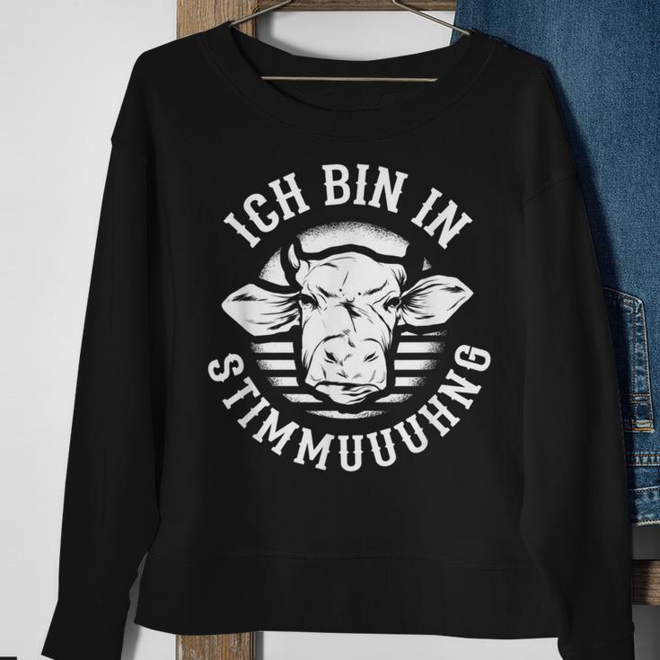 'Bin In Stimmuuhng' Cows Cattle Farmer Milk Farm Farmer' Sweatshirt Geschenke für alte Frauen