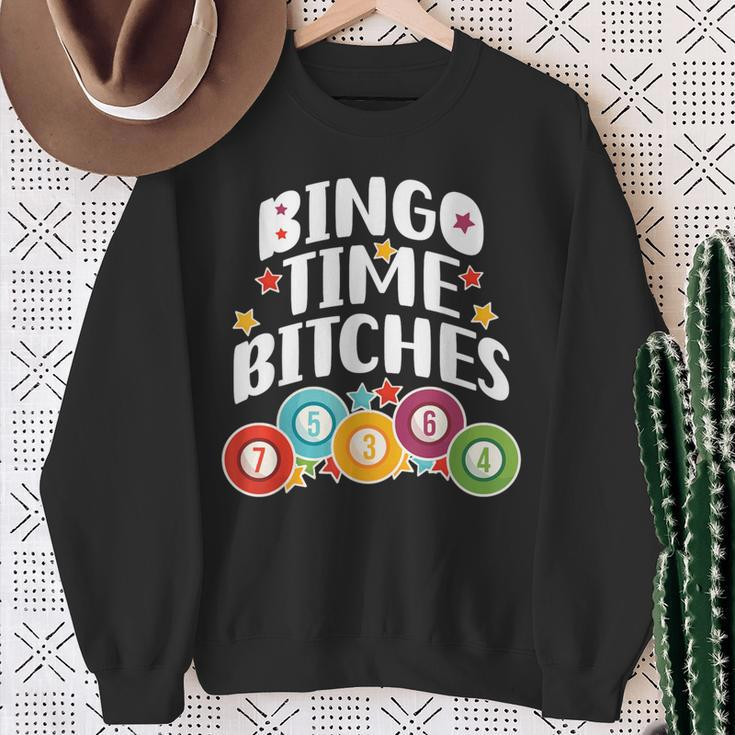 Bingo Time Bitches Bingo Player Game Lover Present Sweatshirt Gifts for Old Women