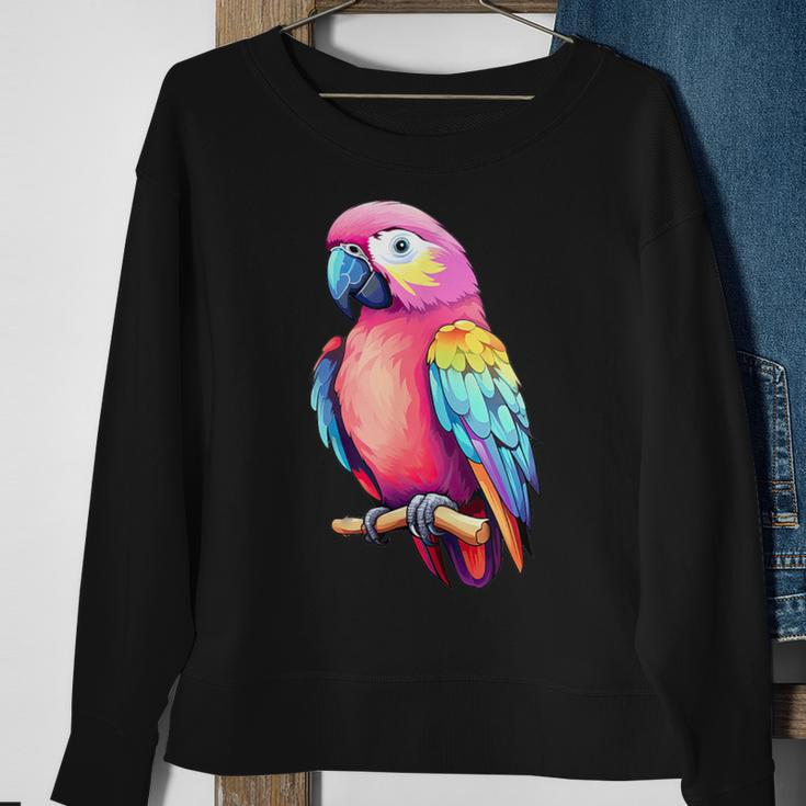 Bird Colourful Parrot Blue Sweatshirt Geschenke für alte Frauen