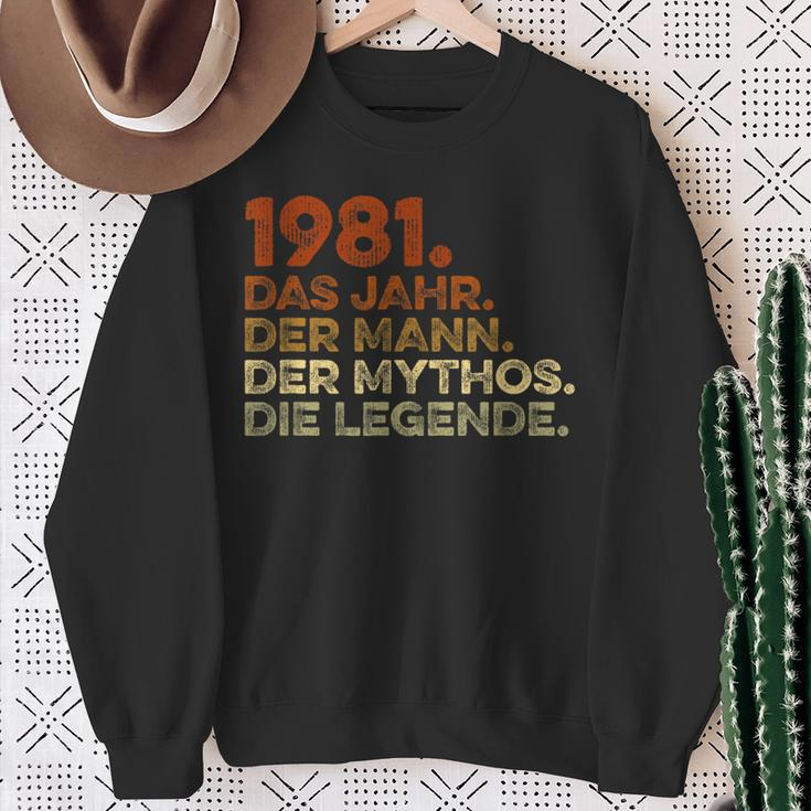 Birthday Vintage 1981 Man Myth Legend Sweatshirt Geschenke für alte Frauen