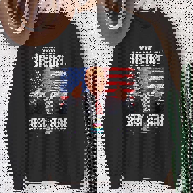 Make Your Birthday Great Again Trump Fan Birthday Sweatshirt Gifts for Old Women