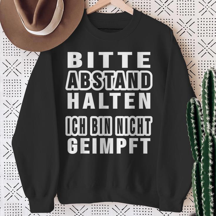 Bitte Abstand Halten Ich Bin Nicht Geimpft Bitte S Sweatshirt Geschenke für alte Frauen