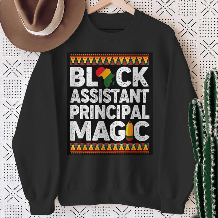 Black Assistant Principal Magic Melanin Black History Month Sweatshirt Gifts for Old Women