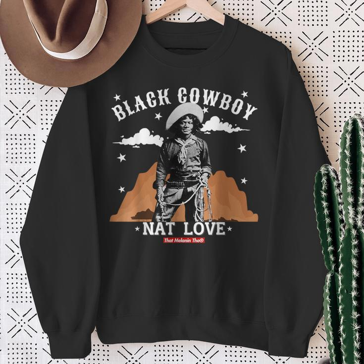 Black Cowboy Nat Love African American Cowboys Black History Sweatshirt Gifts for Old Women