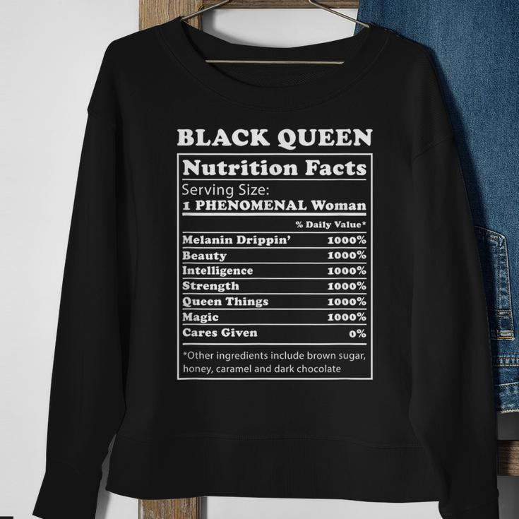 Black Queen Nutrition Facts Black History Month Blm Melanin Sweatshirt Gifts for Old Women