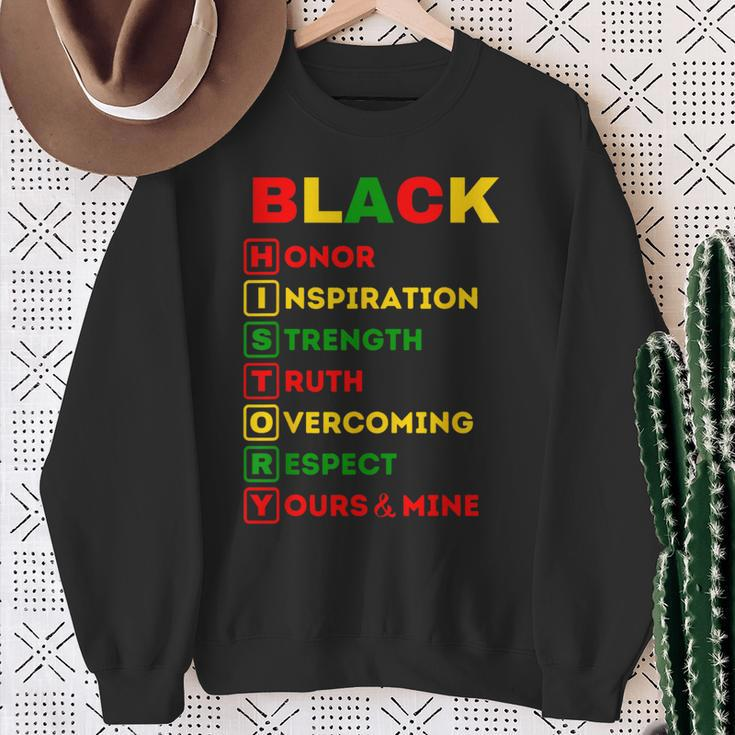 Black History Definition Cool Black History Month Sweatshirt Gifts for Old Women