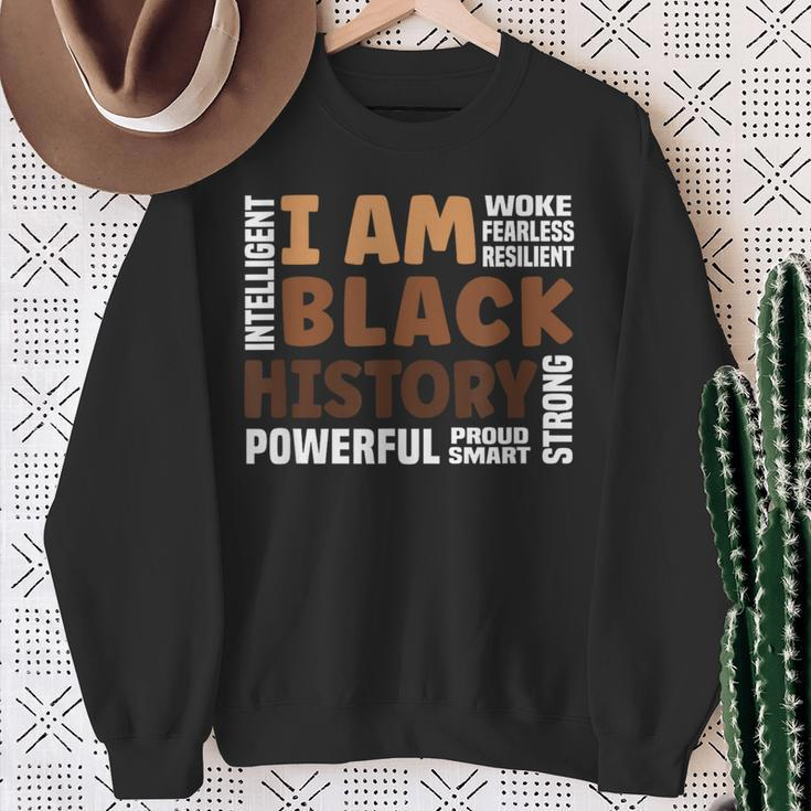 I Am Black History Strong-Proud Black History Month Sweatshirt Gifts for Old Women