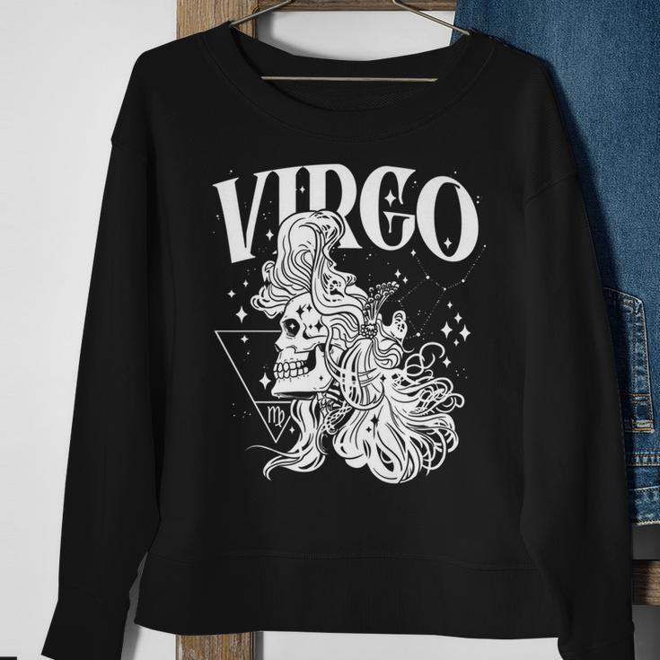 Blackcraft Zodiacsign Virgo Skull Nature Witch Constellation Sweatshirt Gifts for Old Women