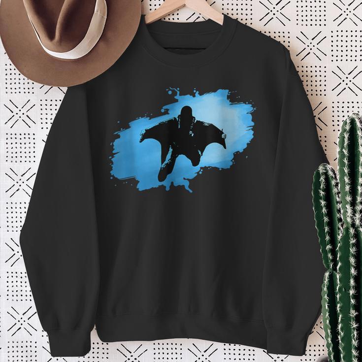 Blue Wingsuit Flying Sweatshirt Gifts for Old Women