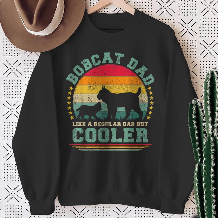 Bobcat Dad Like A Regular Dad But Cooler Father's Day Sweatshirt Gifts for Old Women