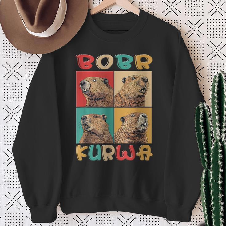 Bobr Kurwa Meme Retro Biber Kurwa Sweatshirt Geschenke für alte Frauen