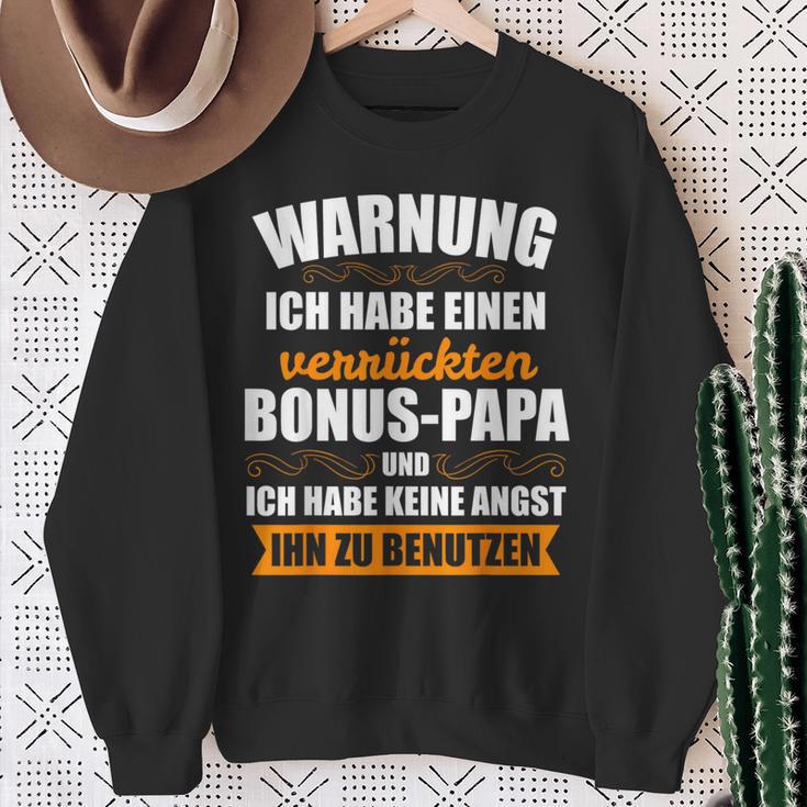 Bonus Papa Bonuspapa Stiefvater Bonusater Geschenk Sweatshirt Geschenke für alte Frauen