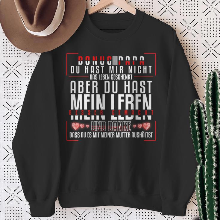 Bonus Papa Stepfater Leben Besser Gemacht Sweatshirt Geschenke für alte Frauen