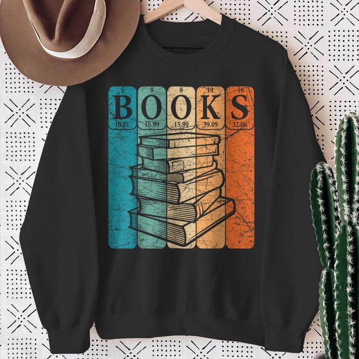 Book Reader Periodic Table Elements Nerd Bookworm Vintage Sweatshirt Gifts for Old Women
