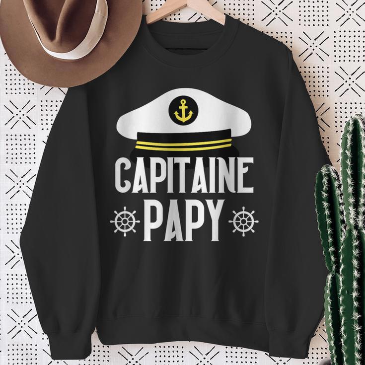 Boot Geschenk Humor Kapitän Opa Segelboot Papa Papi Meer Sweatshirt Geschenke für alte Frauen