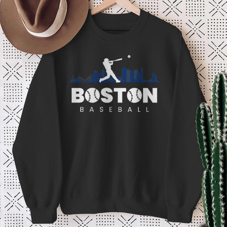 Boston Baseball Vintage Minimalist Retro Baseball Lover Sweatshirt Gifts for Old Women