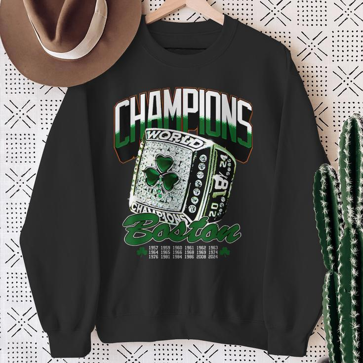 Boston World Champions Ring 2024 Sweatshirt Gifts for Old Women