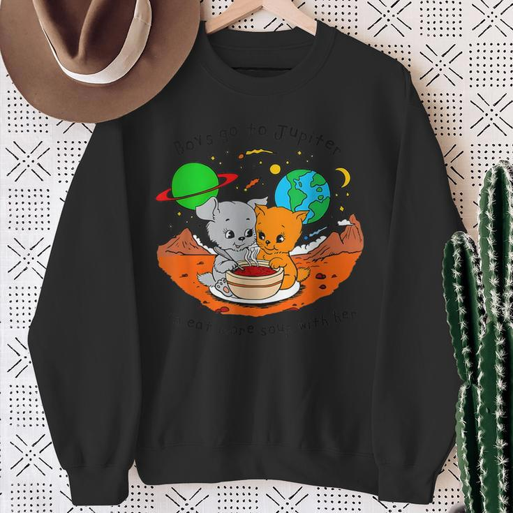 Boys Go To Jupiter To Eat More Soup With Her 2024 Sweatshirt Gifts for Old Women