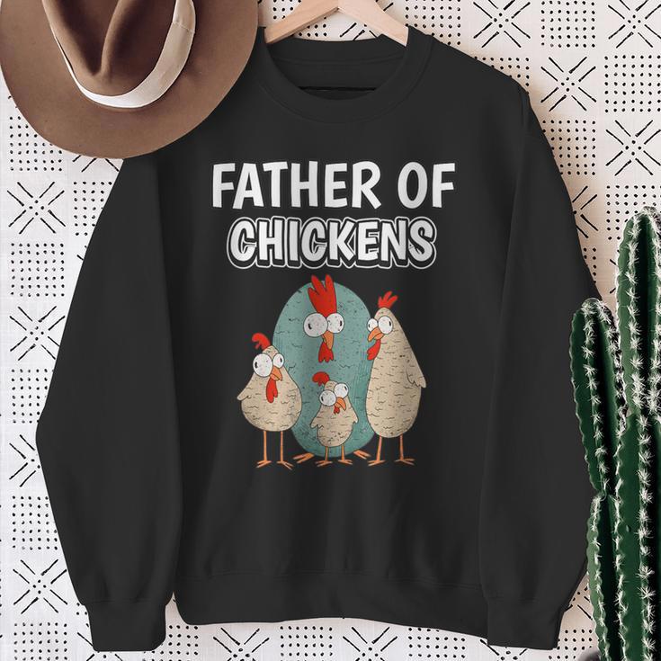 Boys Hen Dad Father's Day Father Of Chickens Sweatshirt Gifts for Old Women