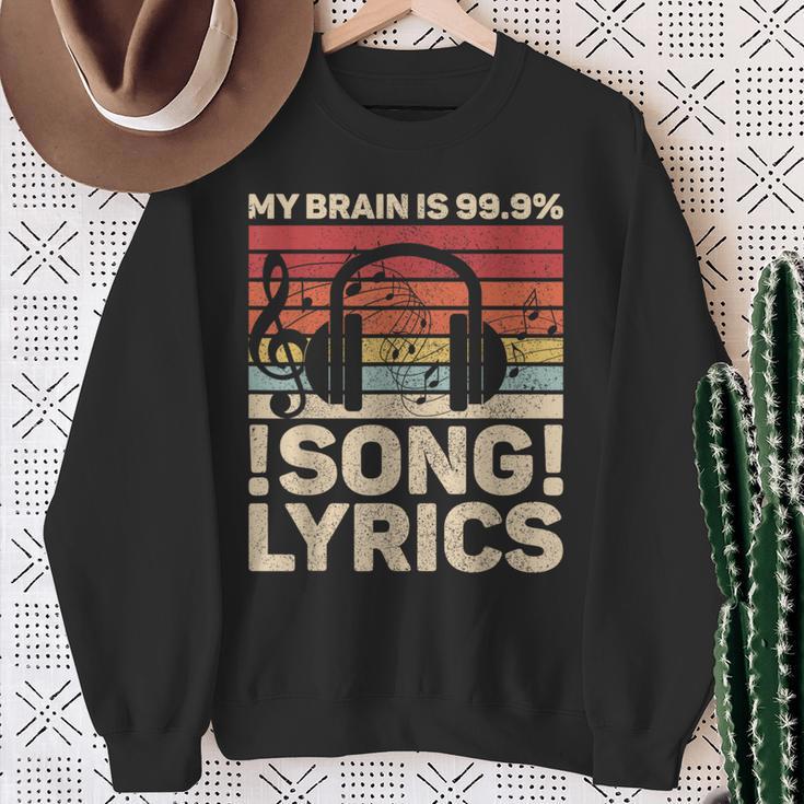 My Brain Is 999 Song Lyrics Edm Music Lovers Dj Musician Sweatshirt Gifts for Old Women