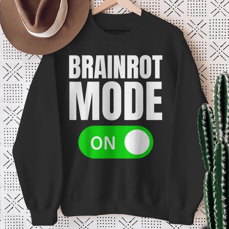 Brainrot On Meme Social Media Sweatshirt Gifts for Old Women