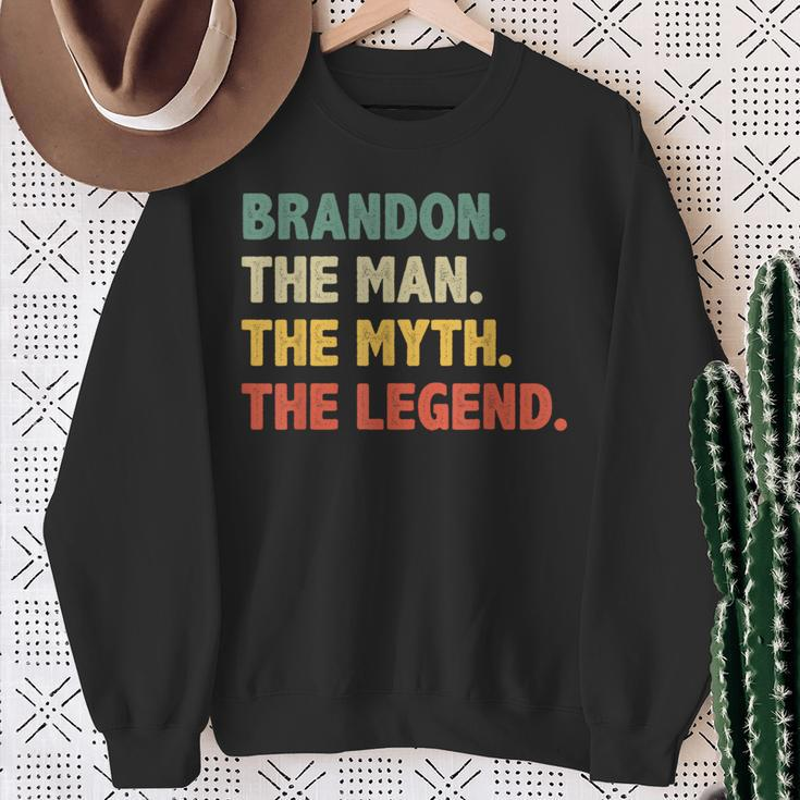 Brandon The Man The Myth The Legend Vintage For Brandon Sweatshirt Gifts for Old Women