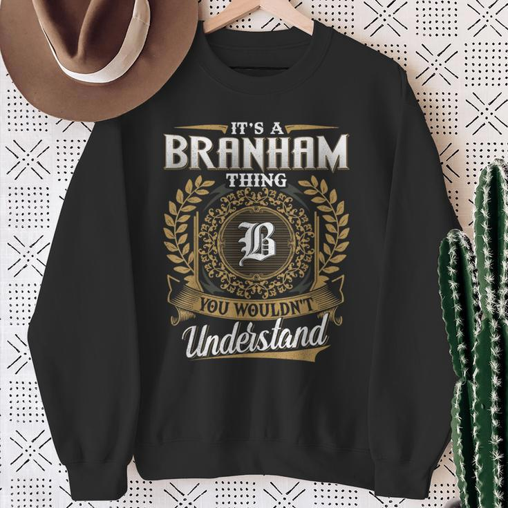 Branham Family Last Name Branham Surname Personalized Sweatshirt Gifts for Old Women