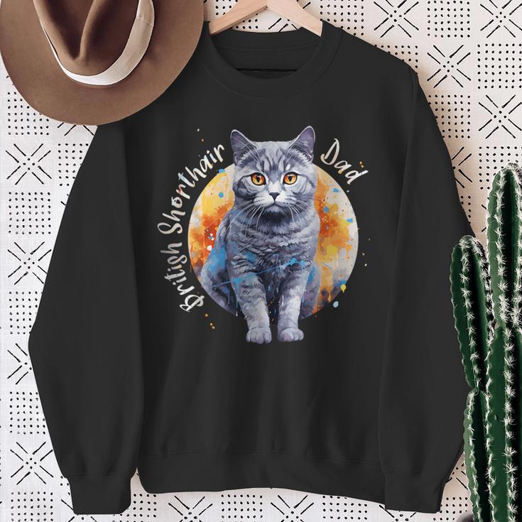 Britisch Kurzhaar Katzen Papa Cat Dad Daddy Haustier Freund Sweatshirt Geschenke für alte Frauen