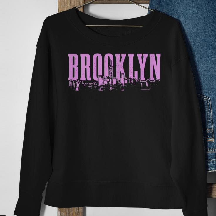 Brooklyn New York City Skyline Nyc Vintage Ny Sweatshirt Gifts for Old Women