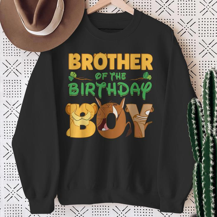 Brother Of The Birthday Boy Lion Family Matching Sweatshirt Gifts for Old Women