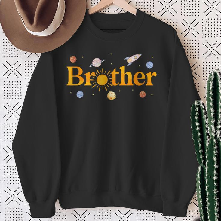 Brother Of The Birthday First Trip Around The Sun Bday Boy Sweatshirt Gifts for Old Women