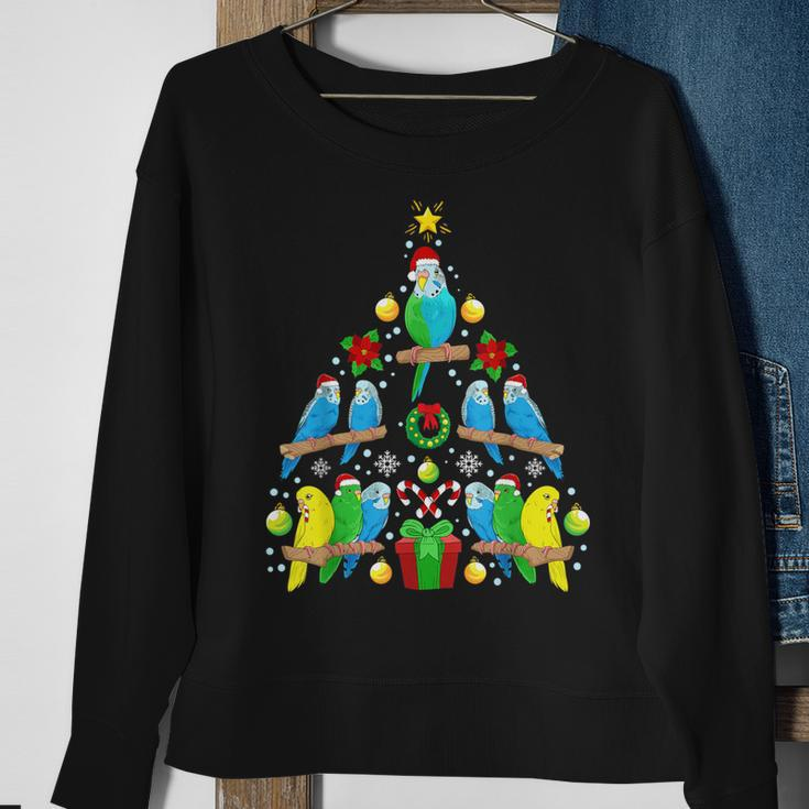 Budgie Christmas Tree Bird Christmas Sweatshirt Geschenke für alte Frauen