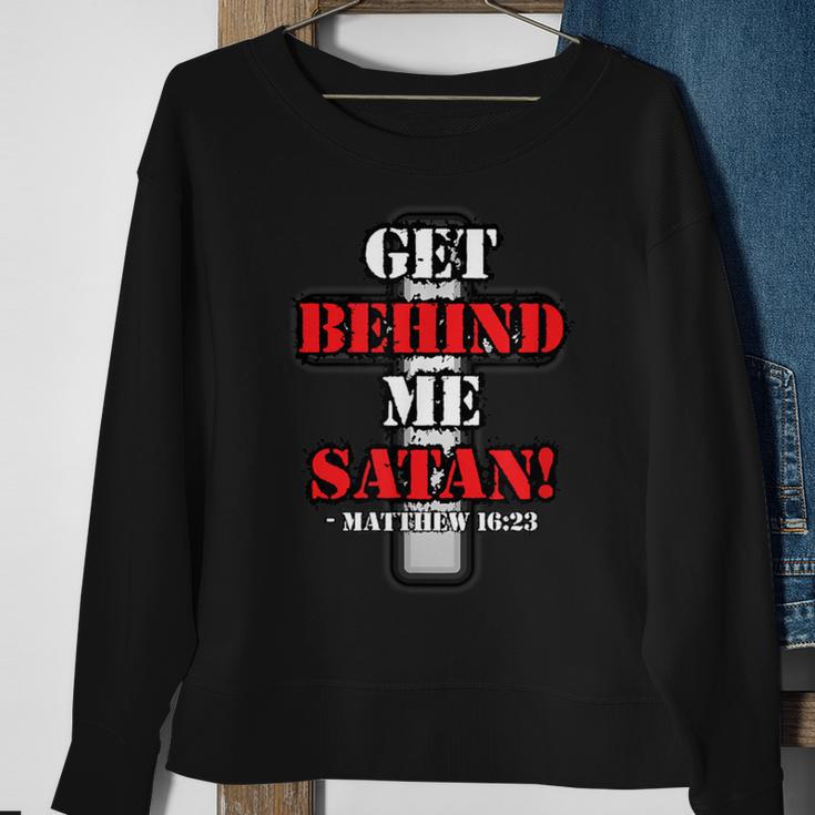 Buffalo Get Behind Me Satan Matthew 1623 Sweatshirt Gifts for Old Women