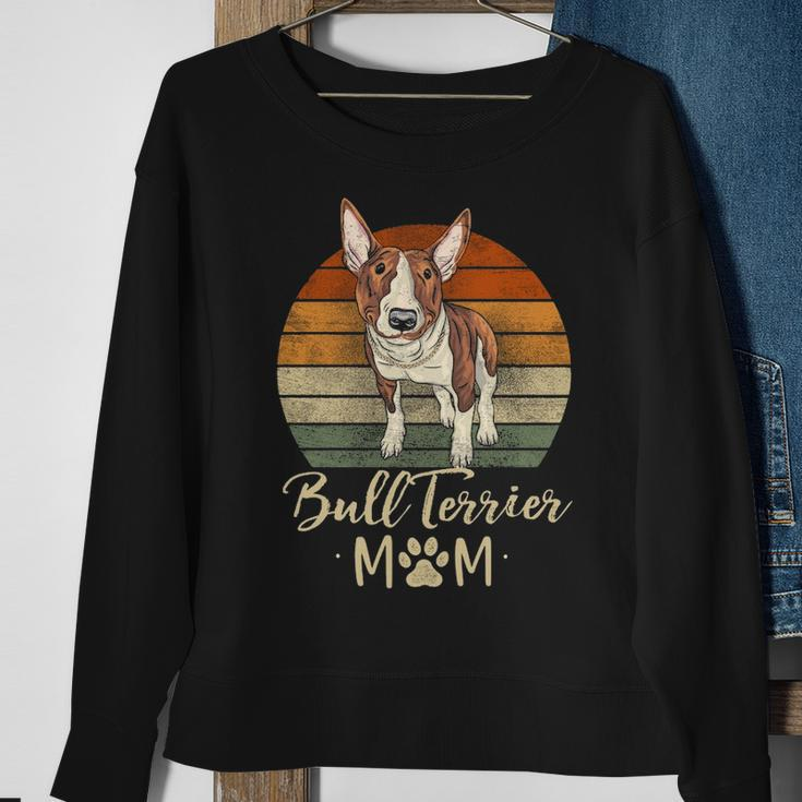 Bull Terrier Mom Retro Bull Terrier Lover Dog Mama Sweatshirt Gifts for Old Women